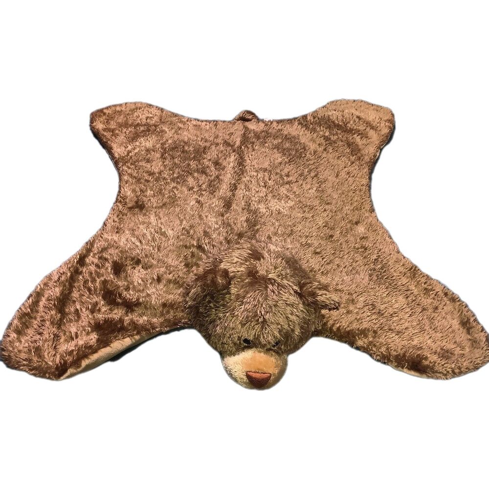 Rare 37" Gund Timber Cozies Bear Rug Collectible Nursery Blanket Washable 15225